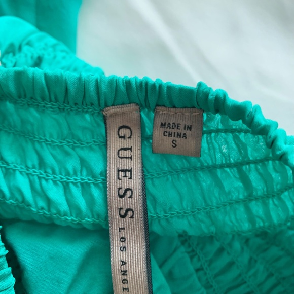 Guess - Turquoise/Green Strapless Maxi Dress Size Small - Picture 4 of 4